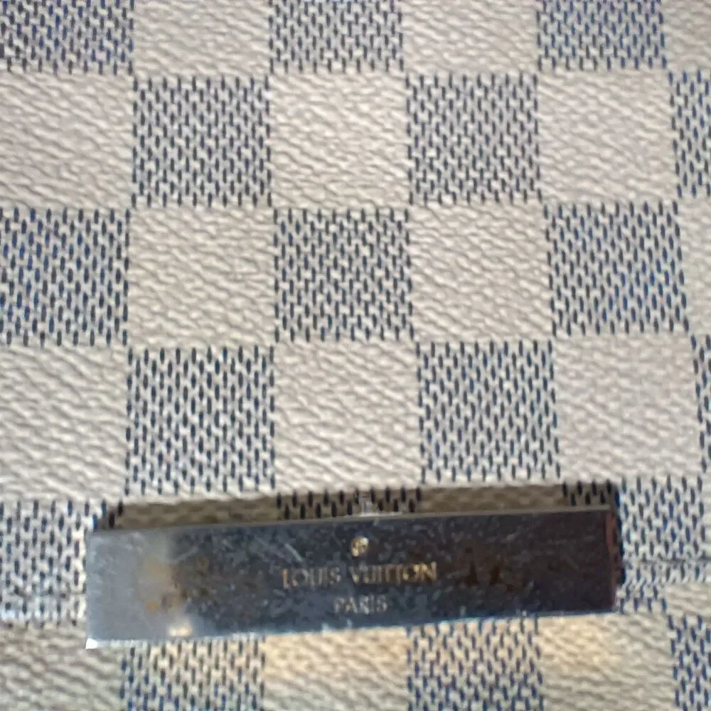 LOUIS VUITTON Favorite MM Damier Azur Crossbody Bag White